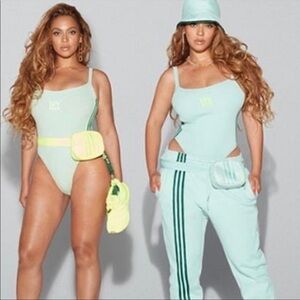 Adidas x Ivy Park Body Suit Mint/Dark Green Size 2X
